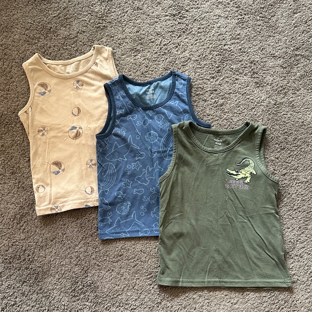 Carter’s Sleeveless Tops Set - Size 4T, like new